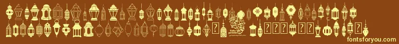 FotograamiLampIslamic Font – Yellow Fonts on Brown Background