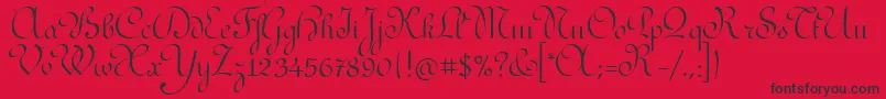 RedondaitcTt Font – Black Fonts on Red Background