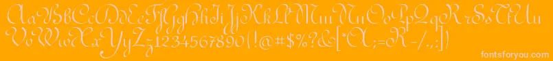 RedondaitcTt Font – Pink Fonts on Orange Background