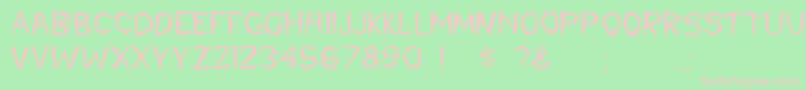 Rscaveman Font – Pink Fonts on Green Background