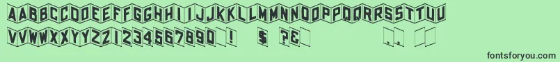 Police ShohlRegular – polices noires sur fond vert