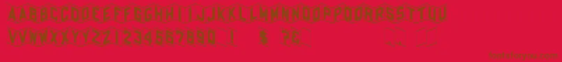 ShohlRegular Font – Brown Fonts on Red Background