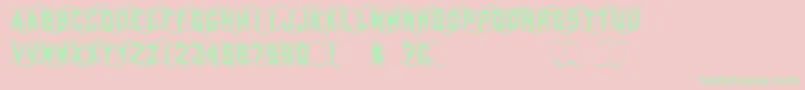 ShohlRegular Font – Green Fonts on Pink Background