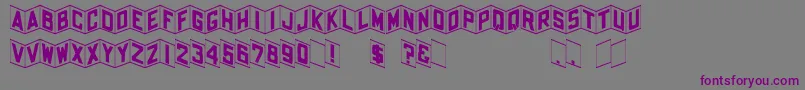 ShohlRegular Font – Purple Fonts on Gray Background