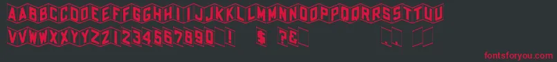 ShohlRegular Font – Red Fonts on Black Background
