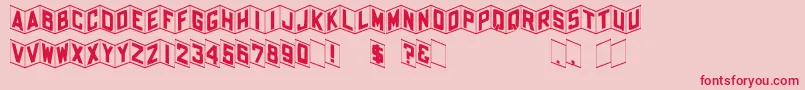 ShohlRegular Font – Red Fonts on Pink Background