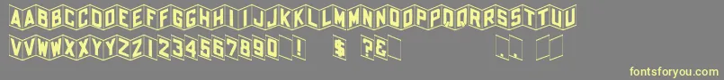 ShohlRegular Font – Yellow Fonts on Gray Background