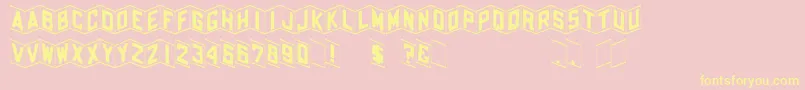 ShohlRegular Font – Yellow Fonts on Pink Background