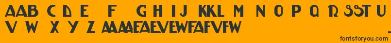 HkDisplayKk Font – Black Fonts on Orange Background