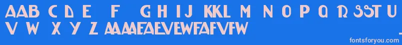 HkDisplayKk Font – Pink Fonts on Blue Background