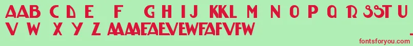 HkDisplayKk Font – Red Fonts on Green Background