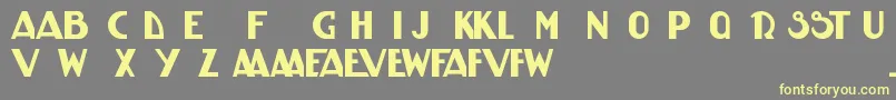 HkDisplayKk Font – Yellow Fonts on Gray Background