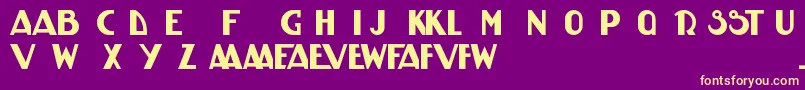 HkDisplayKk Font – Yellow Fonts on Purple Background