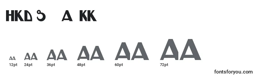 Размеры шрифта HkDisplayKk