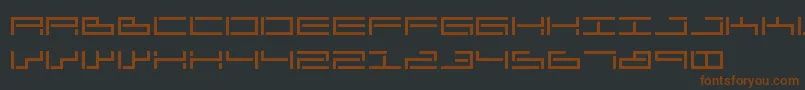 Шрифт SendharAnascript – коричневые шрифты на чёрном фоне