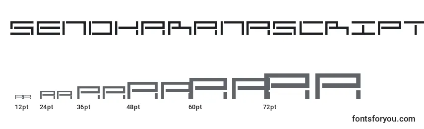 SendharAnascript Font Sizes