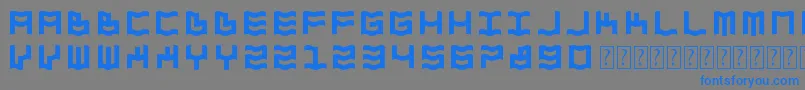 ZdykAquarius Font – Blue Fonts on Gray Background