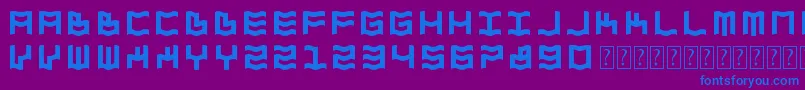 ZdykAquarius-Schriftart – Blaue Schriften auf violettem Hintergrund