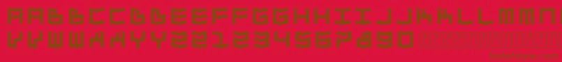 ZdykAquarius Font – Brown Fonts on Red Background