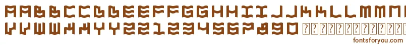 Шрифт ZdykAquarius – коричневые шрифты на белом фоне