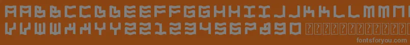 フォントZdykAquarius – 茶色の背景に灰色の文字
