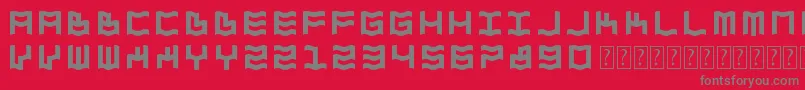 ZdykAquarius Font – Gray Fonts on Red Background