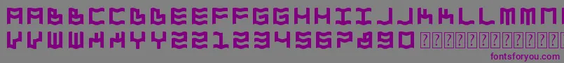 Шрифт ZdykAquarius – фиолетовые шрифты на сером фоне