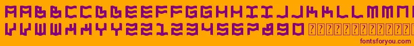 ZdykAquarius-fontti – violetit fontit oranssilla taustalla