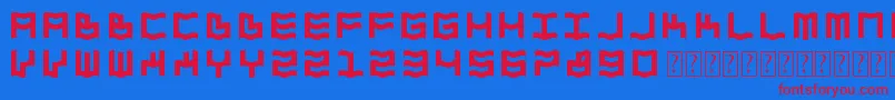 ZdykAquarius-fontti – punaiset fontit sinisellä taustalla