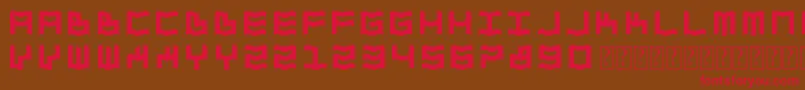 ZdykAquarius Font – Red Fonts on Brown Background