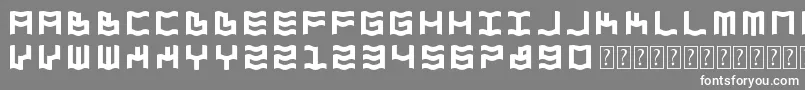ZdykAquarius Font – White Fonts on Gray Background