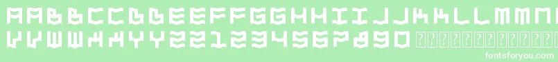 ZdykAquarius Font – White Fonts on Green Background