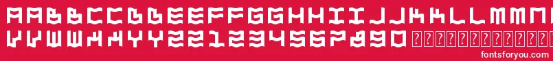 ZdykAquarius Font – White Fonts on Red Background