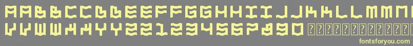 ZdykAquarius Font – Yellow Fonts on Gray Background