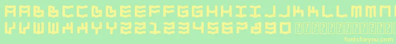 ZdykAquarius Font – Yellow Fonts on Green Background