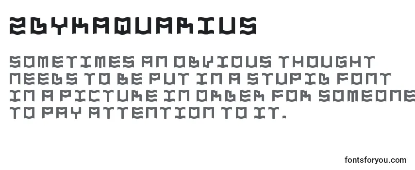 Review of the ZdykAquarius Font