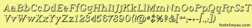 PhosphorusHydride Font – Black Fonts on Yellow Background