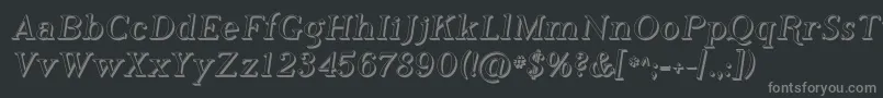 PhosphorusHydride-Schriftart – Graue Schriften auf schwarzem Hintergrund