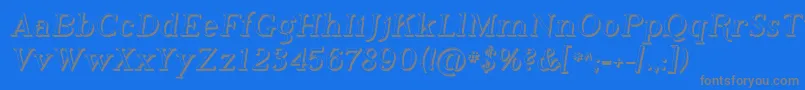 PhosphorusHydride-Schriftart – Graue Schriften auf blauem Hintergrund
