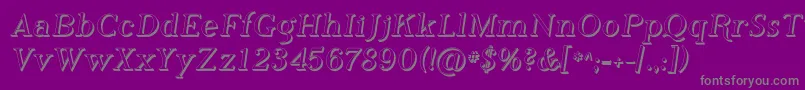 Fonte PhosphorusHydride – fontes cinzas em um fundo violeta