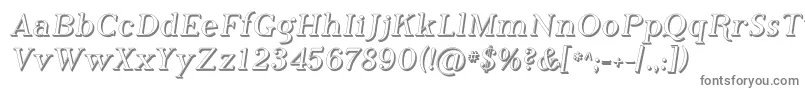 フォントPhosphorusHydride – 白い背景に灰色の文字