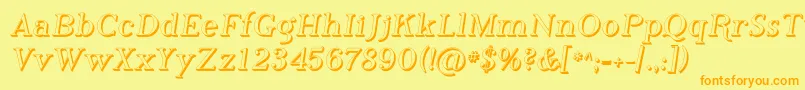 PhosphorusHydride Font – Orange Fonts on Yellow Background