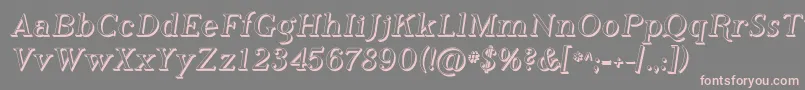 フォントPhosphorusHydride – 灰色の背景にピンクのフォント