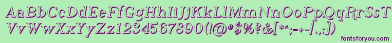 PhosphorusHydride Font – Purple Fonts on Green Background