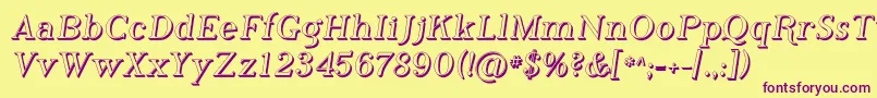 PhosphorusHydride Font – Purple Fonts on Yellow Background