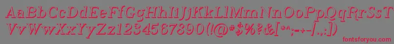 PhosphorusHydride Font – Red Fonts on Gray Background