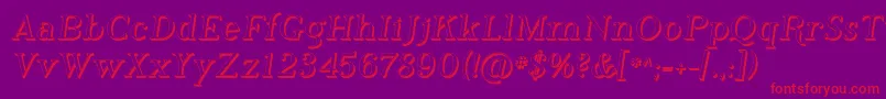 フォントPhosphorusHydride – 紫の背景に赤い文字