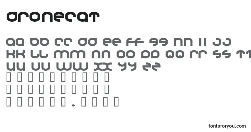 Schriftart Dronecat – Alphabet, Zahlen, spezielle Symbole