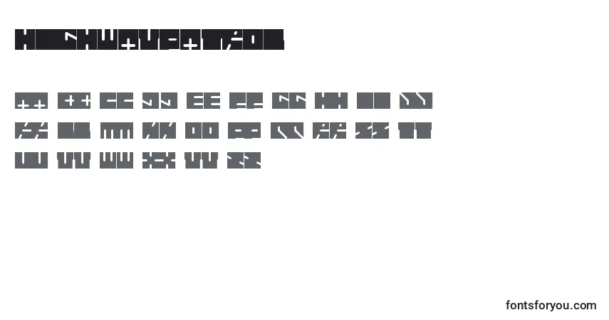 Шрифт HighwayPatrol (116092) – алфавит, цифры, специальные символы