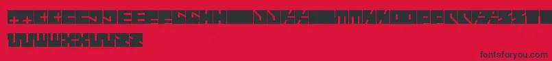 HighwayPatrol Font – Black Fonts on Red Background